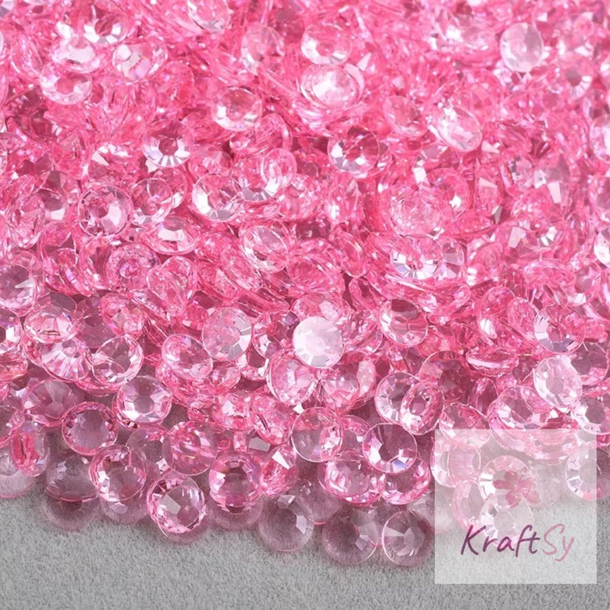 Transparent Pink Non - Hotfix Resin Rhinestone