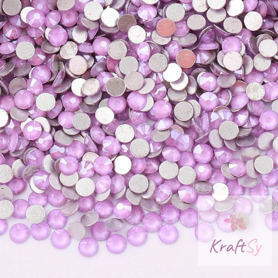 Mocha Lt.Purple Flatback Glass Rhinestone