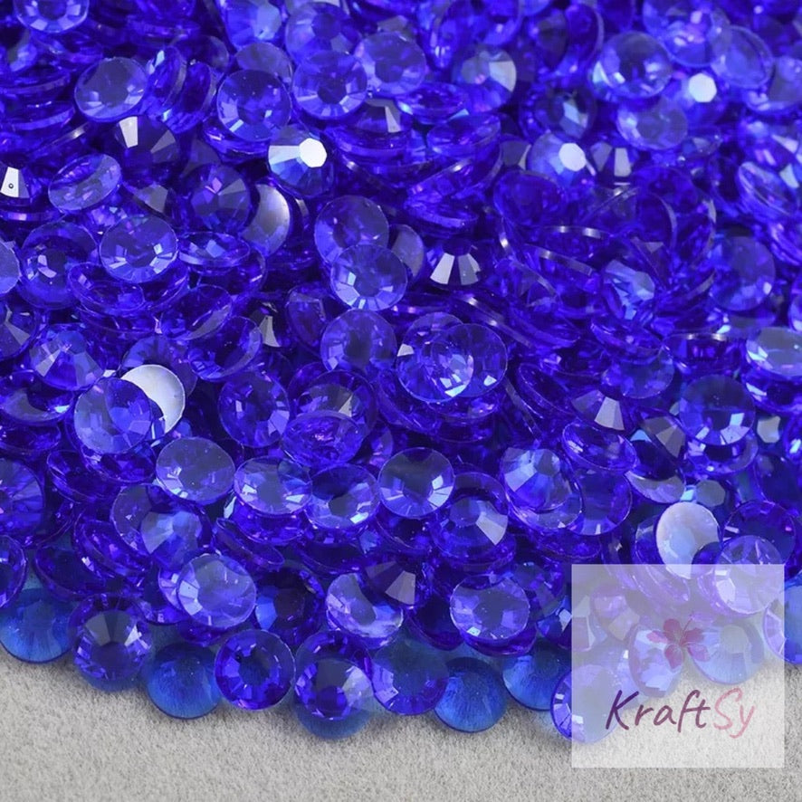 Transparent Sapphire Non - Hotfix Resin Rhinestone