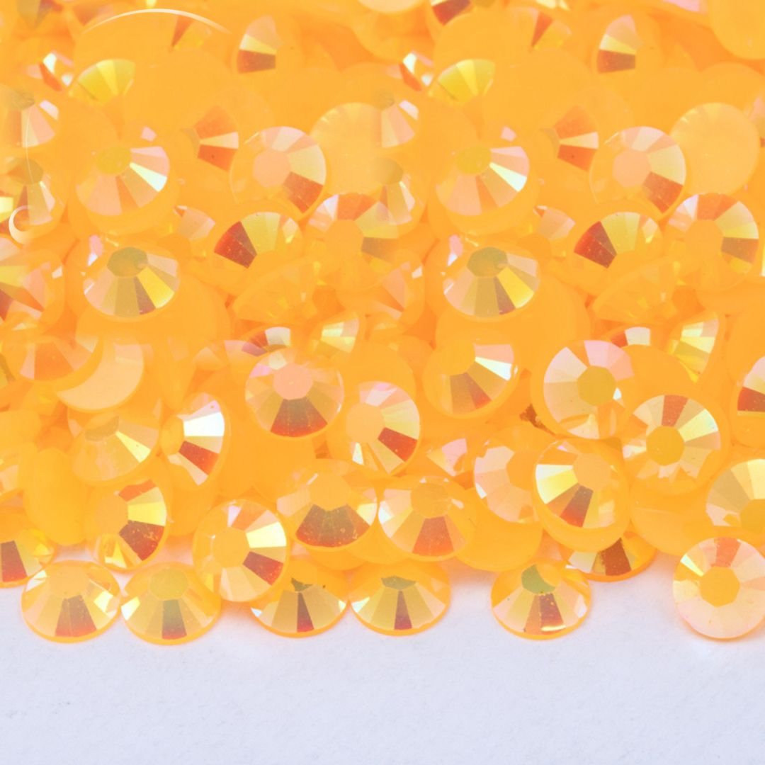 Jelly Orange Yellow AB Non-Hotfix Resin Rhinestone – product image 1