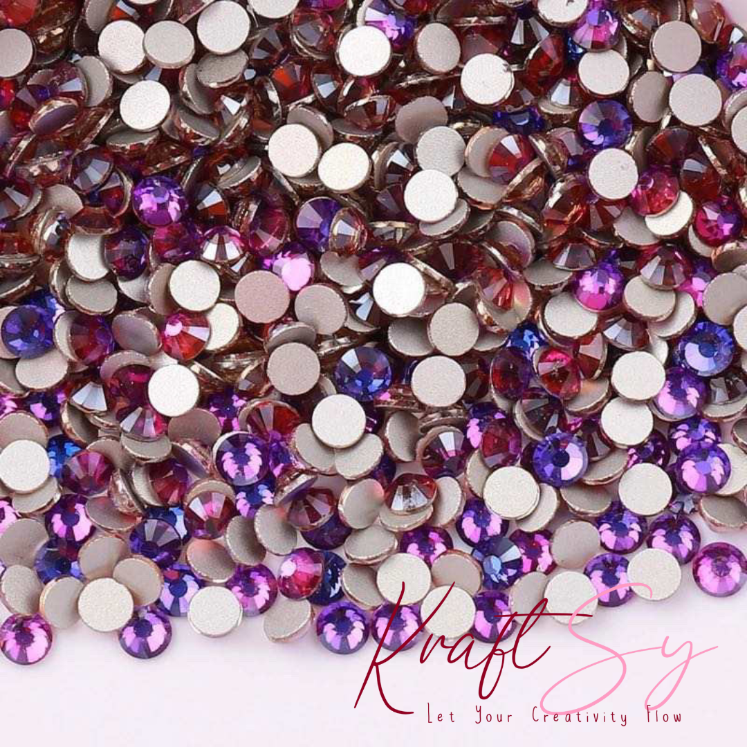 Purple Symphony Flatback Glass Rhinestone