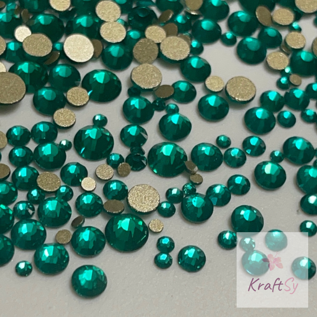 Green Zircon Flatback Glass Rhinestone