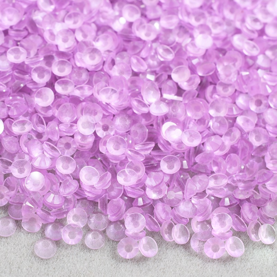 Light Amethyst Glow in the Dark Flatback Resin Rhinestone in Bulk – product image 1