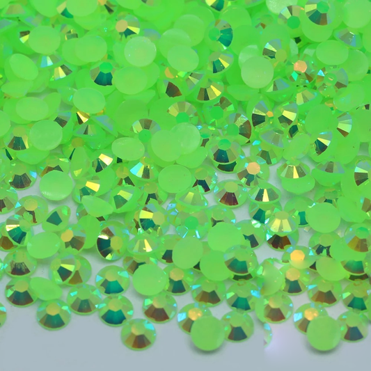 Jelly Light Emerald AB Non-Hotfix Resin Rhinestone – product image 1