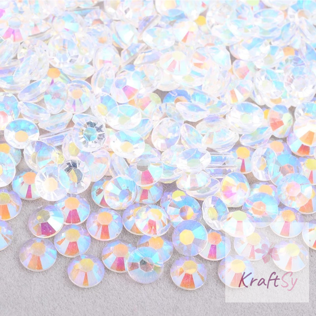 Transparent AB Non-Hotfix Resin Rhinestone