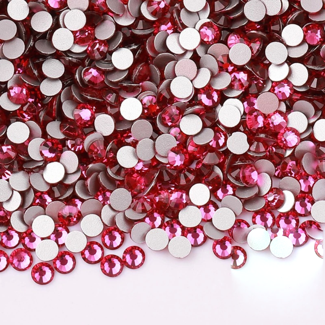 Fuchsia Flatback Glass Rhinestone – product image 1