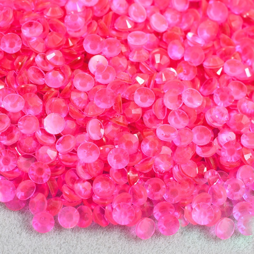 Rose Glow in the Dark Flatback Resin Rhinestone in Bulk – product image 1