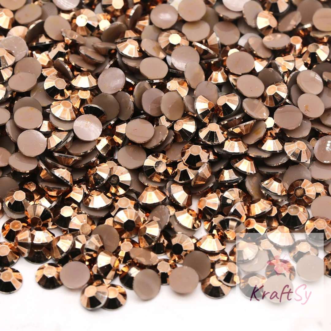 Rose Gold Non-Hotfix Resin Rhinestone