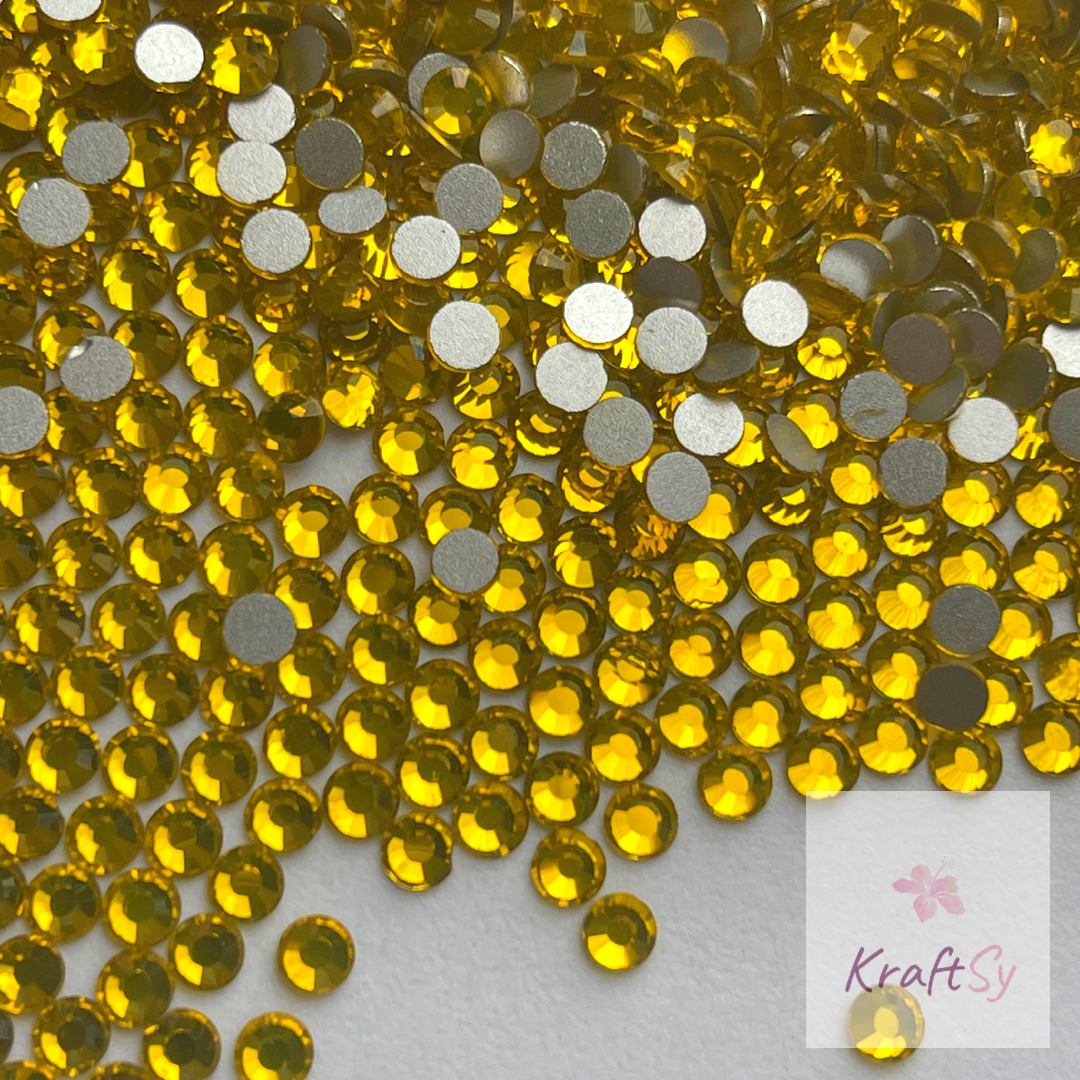 Citrine Flatback Glass Rhinestone