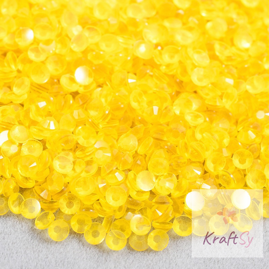 Citrine Glow in the Dark Non-Hotfix Resin Rhinestone