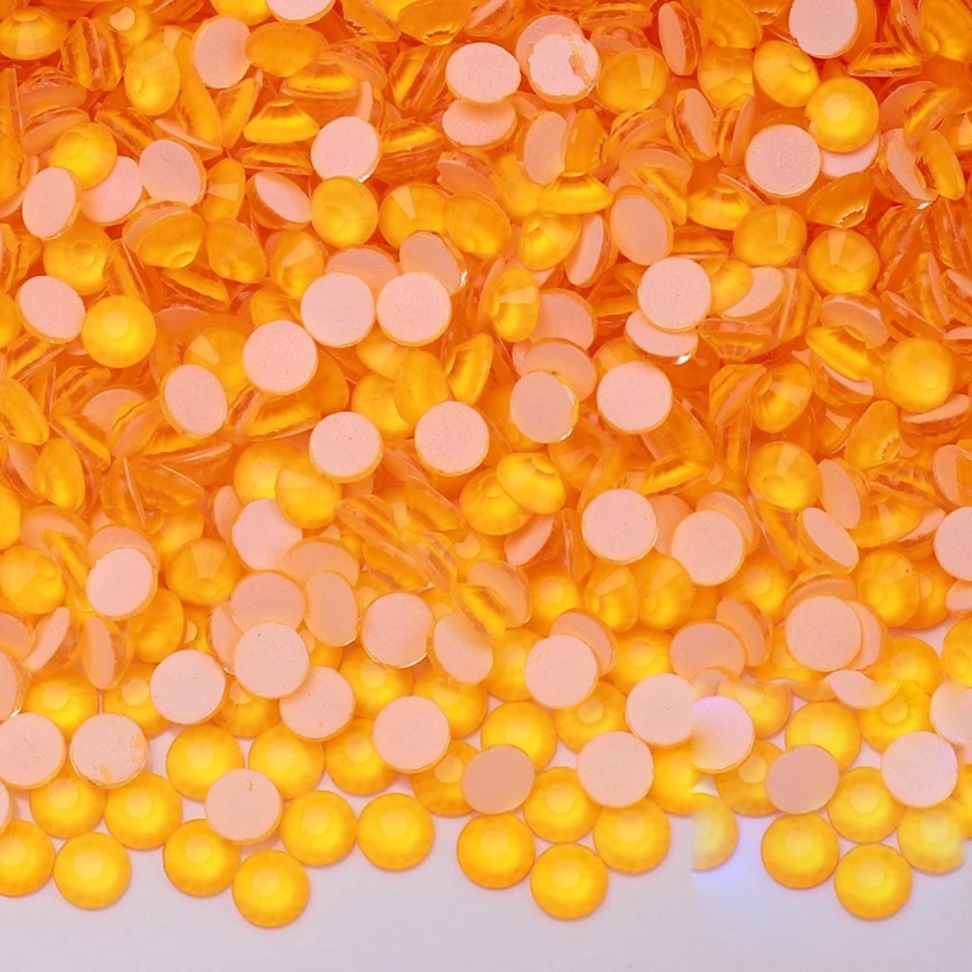 Neon Orange Flatback Glass Non-Hotfix Rhinestone – product image 1