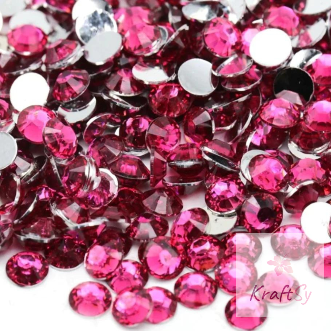 Dark Rose Non-Hotfix Resin Rhinestone