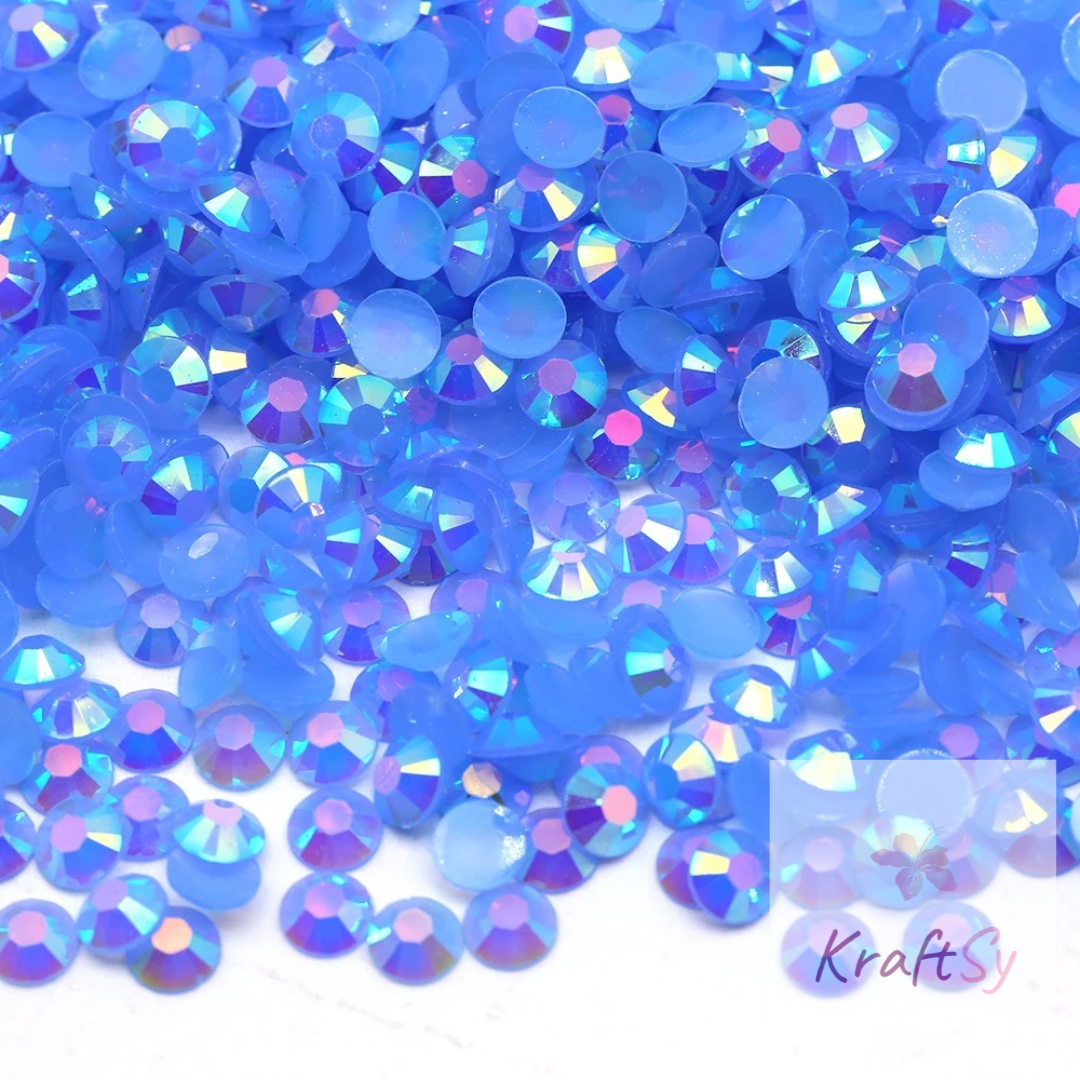 Jelly Lt. Aquamarine AB Non-Hotfix Resin Rhinestone