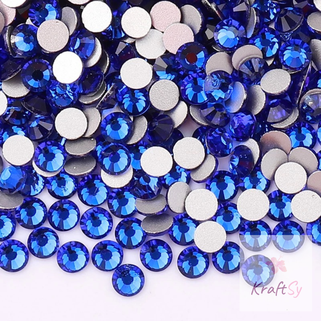 Sapphire Flatback Glass Rhinestone