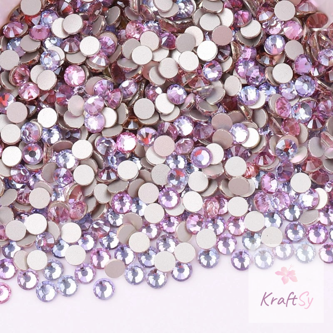 Variation Violet Flatback Glass Rhinestone