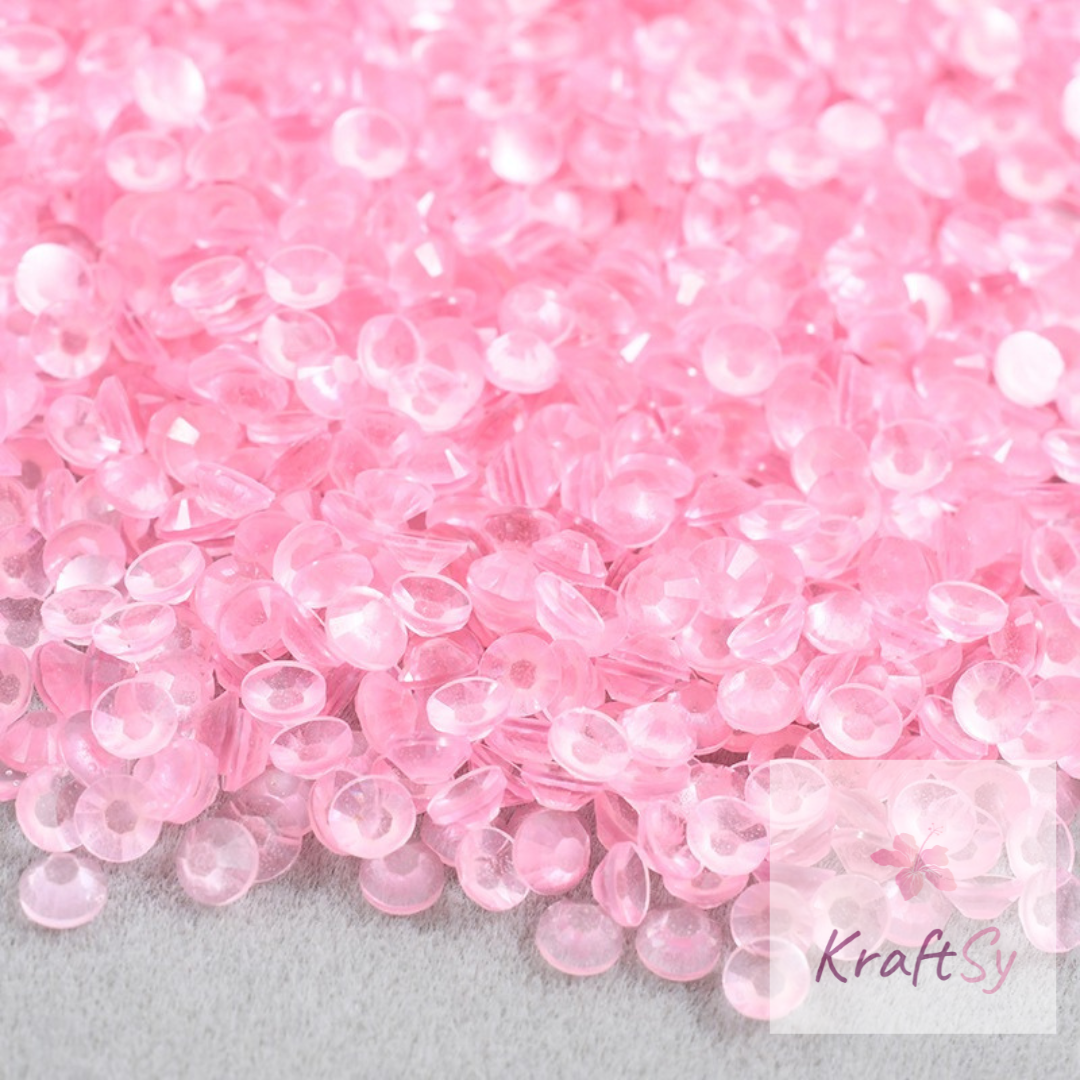 Pink Glow in the Dark Non-Hotfix Resin Rhinestone
