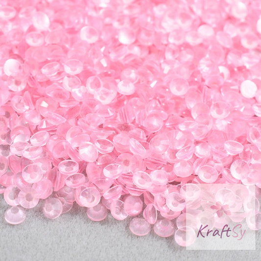 Pink Glow in the Dark Non-Hotfix Resin Rhinestone