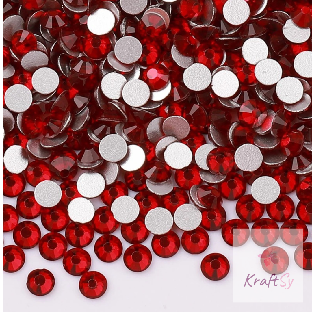 Siam Flatback Glass Rhinestone