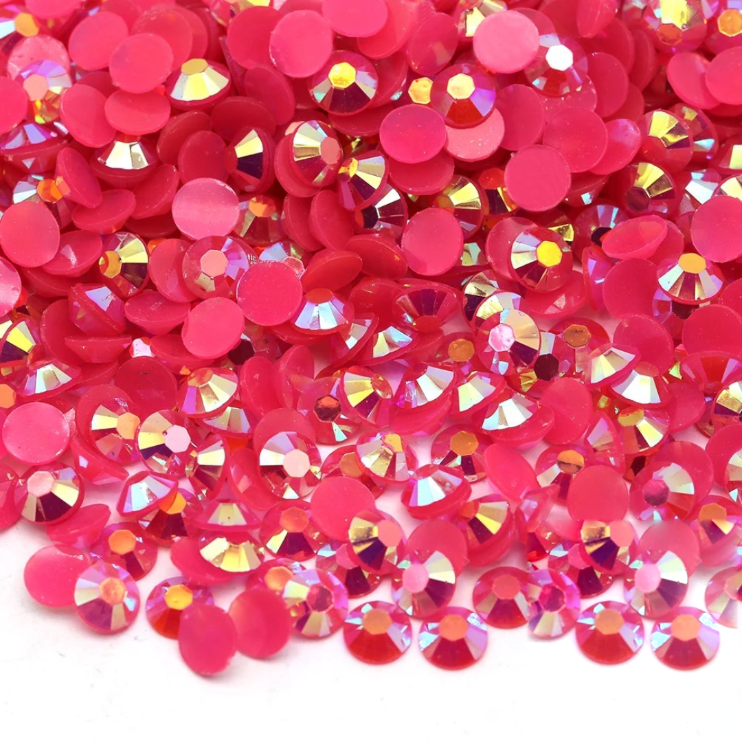 Jelly Dark Rose AB Non-Hotfix Resin Rhinestone – product image 1