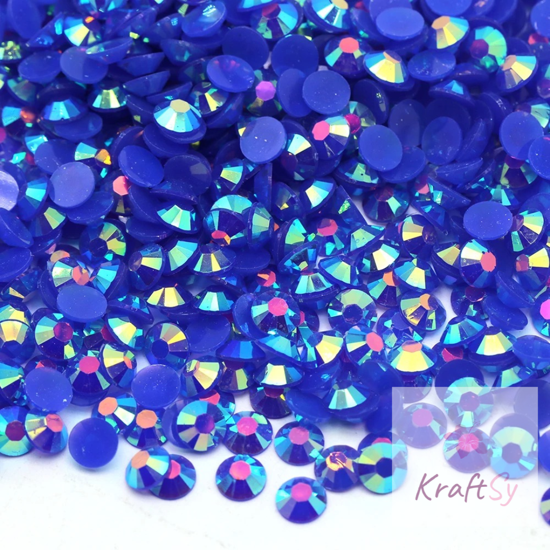 Jelly Sapphire AB Non-Hotfix Resin Rhinestone