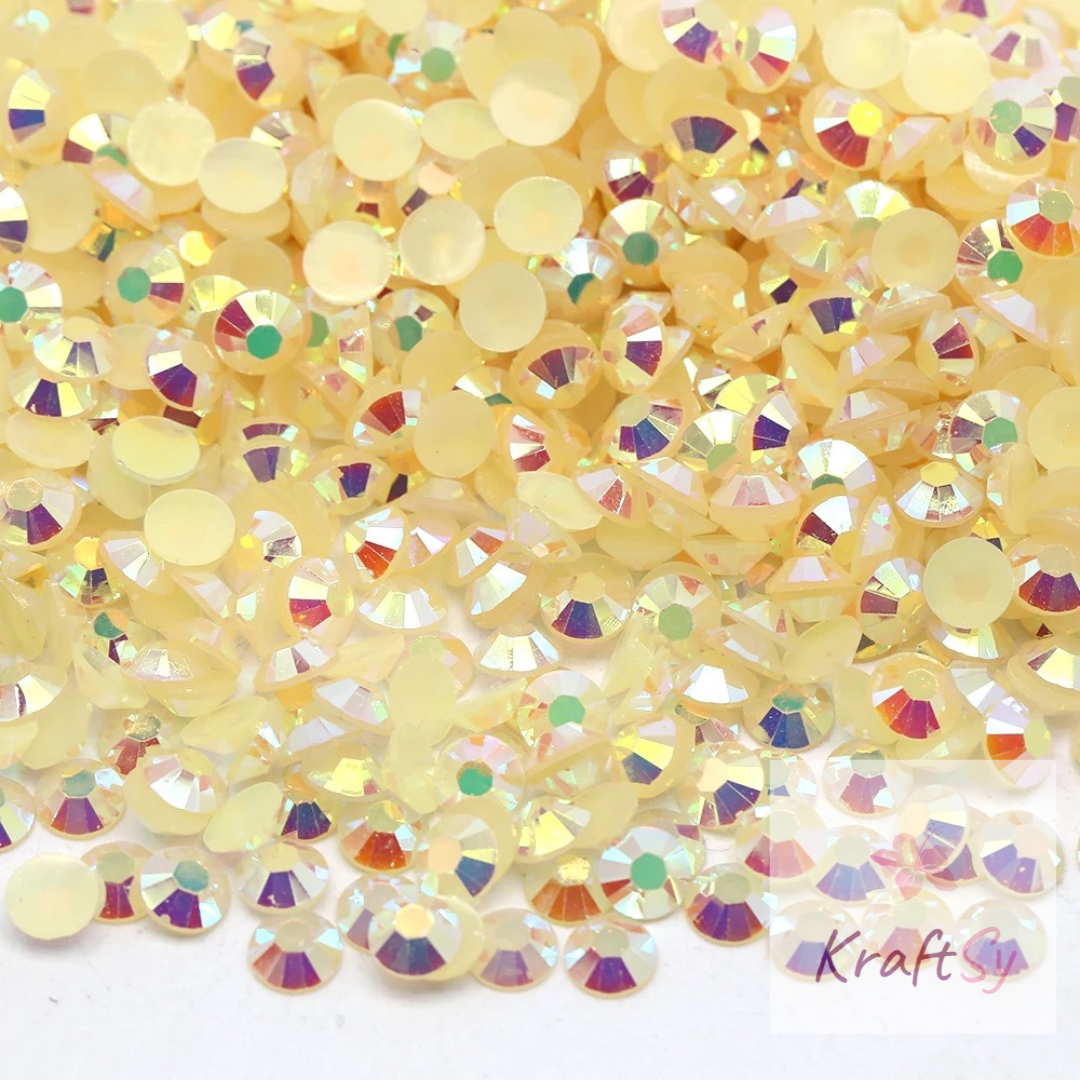 Jelly Lt. Peach AB Non-Hotfix Resin Rhinestone