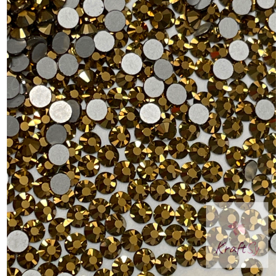 Crystal Aurum Flatback Glass Rhinestone