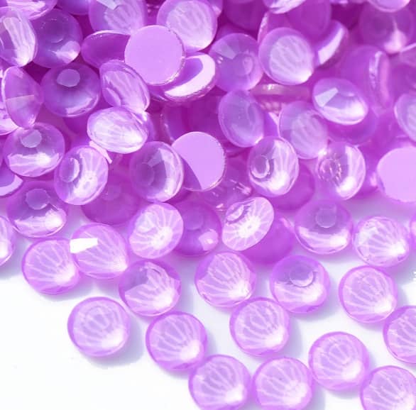 Neon Purple Flatback Glass Rhinestone in Bulk