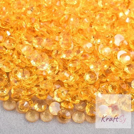 Transparent Lt. Topaz Non - Hotfix Resin Rhinestone