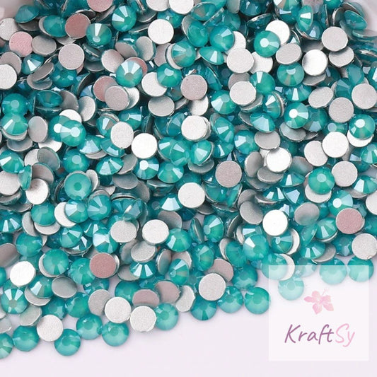 Mocha Blue Zircon Flatback Glass Rhinestone