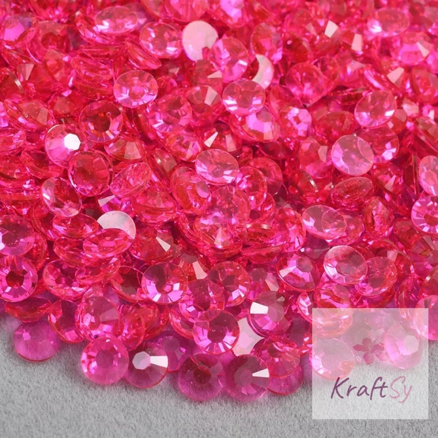 Transparent Rose Non - Hotfix Resin Rhinestone