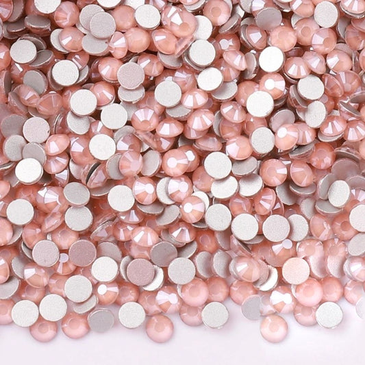 Mocha Peach Flatback Glass Rhinestone – product image 1