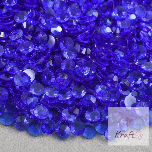 Transparent Sapphire Non - Hotfix Resin Rhinestone