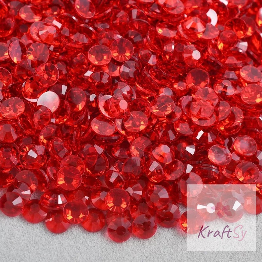 Transparent Siam Non - Hotfix Resin Rhinestone