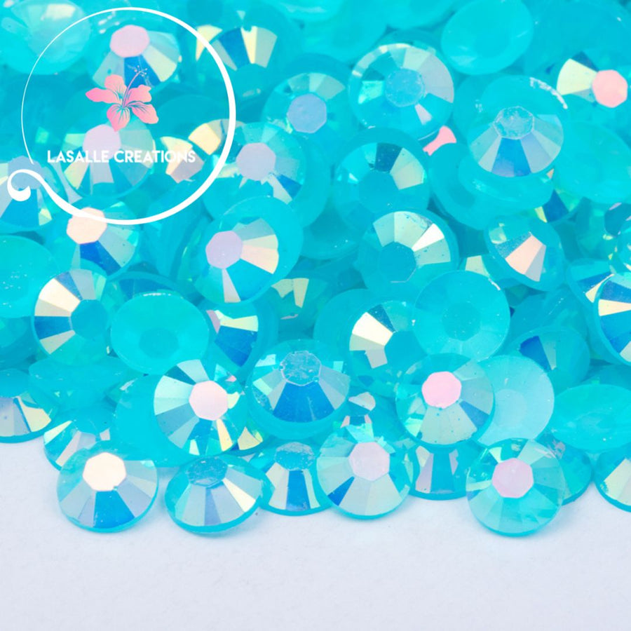 Jelly Blue Zircon AB Non-Hotfix Resin Rhinestone – product image 1