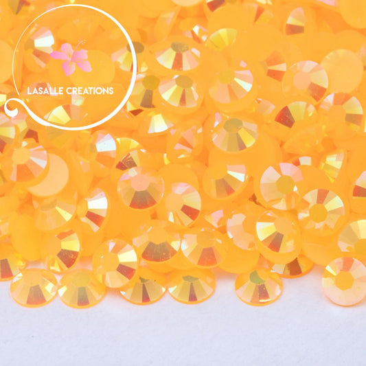 Jelly Orange Yellow AB Non-Hotfix Resin Rhinestone - LaSalle Creations