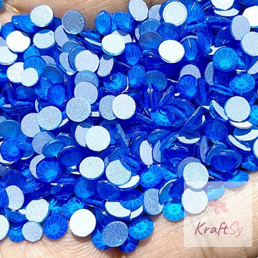 Luminous Sapphire AB Flatback Glass Rhinestone