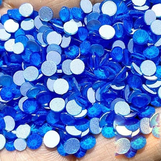 Luminous Sapphire AB Flatback Glass Rhinestone – product image 1
