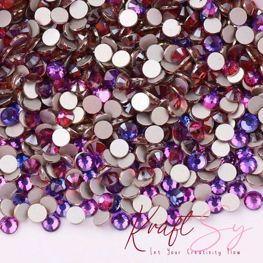 Purple Symphony Flatback Glass Rhinestone