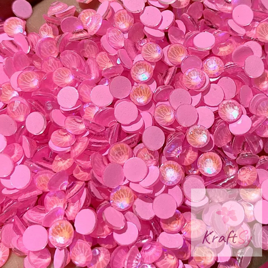 Luminous Rose AB Flatback Glass Rhinestone