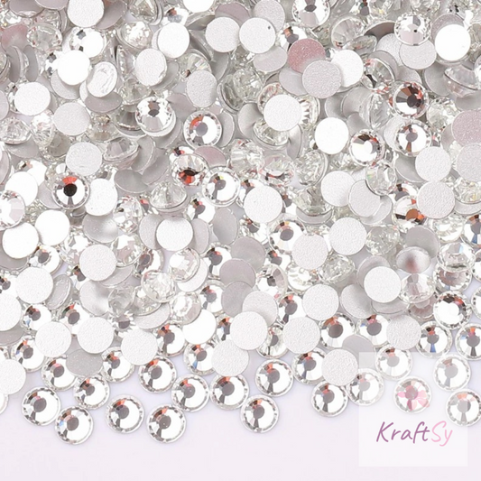 Crystal Clear Silver Bottom Flatback Glass Starter Kit