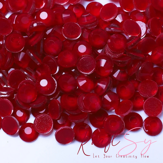 Crystal Electric Siam Flatback Glass Rhinestone