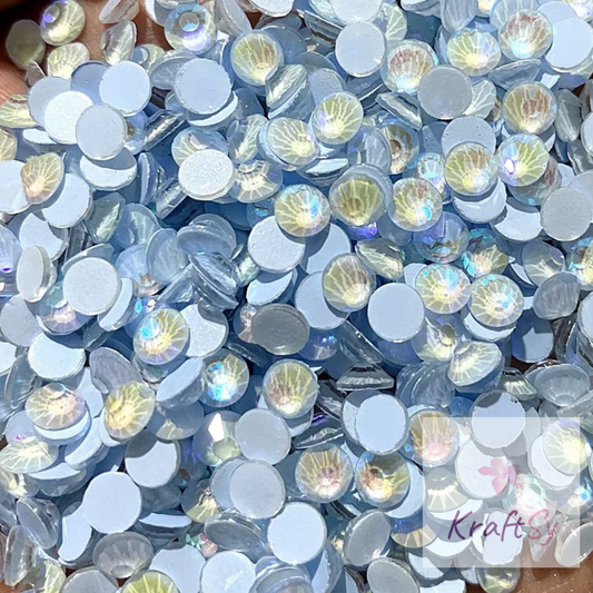 Luminous Lt. Sapphire AB Flatback Glass Rhinestone