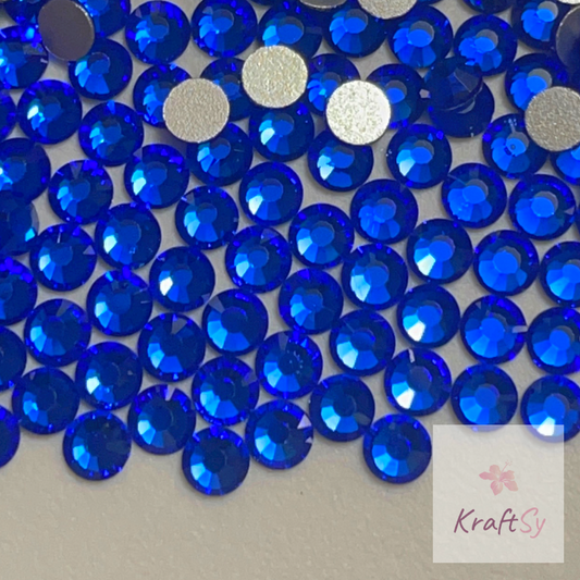 Sapphire Flatback Glass Rhinestone