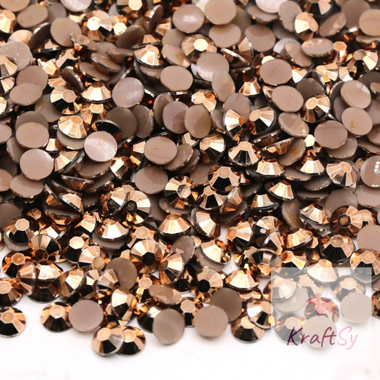 Rose Gold Non-Hotfix Resin Rhinestone