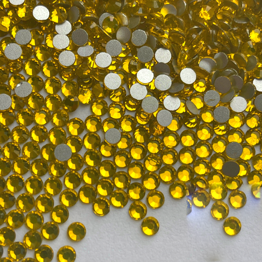 Citrine Flatback Glass Rhinestone – product image 2