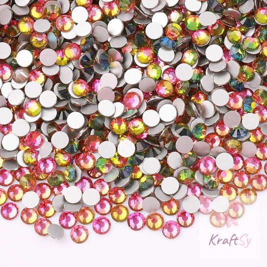 Rainbow Flatback Glass Rhinestone