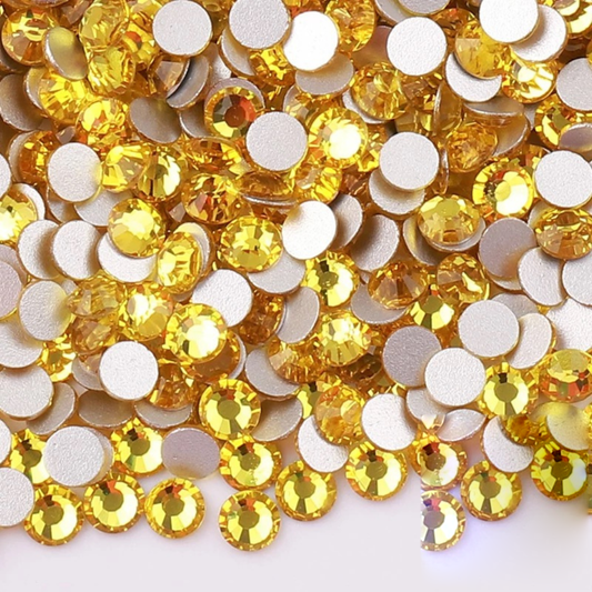 Citrine Flatback Glass Rhinestone – product image 1