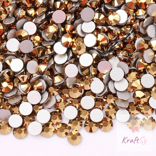 Crystal Aurum Flatback Glass Rhinestone