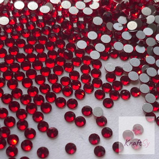 Siam Flatback Glass Rhinestone