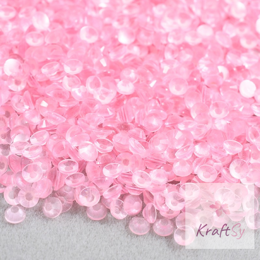 Pink Glow in the Dark Flatback Resin Rhinestone in Bulk